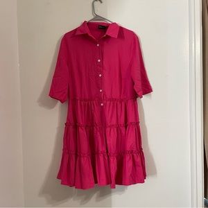 NWT Xpluswear Pink Ruffle Dress | Size: Large